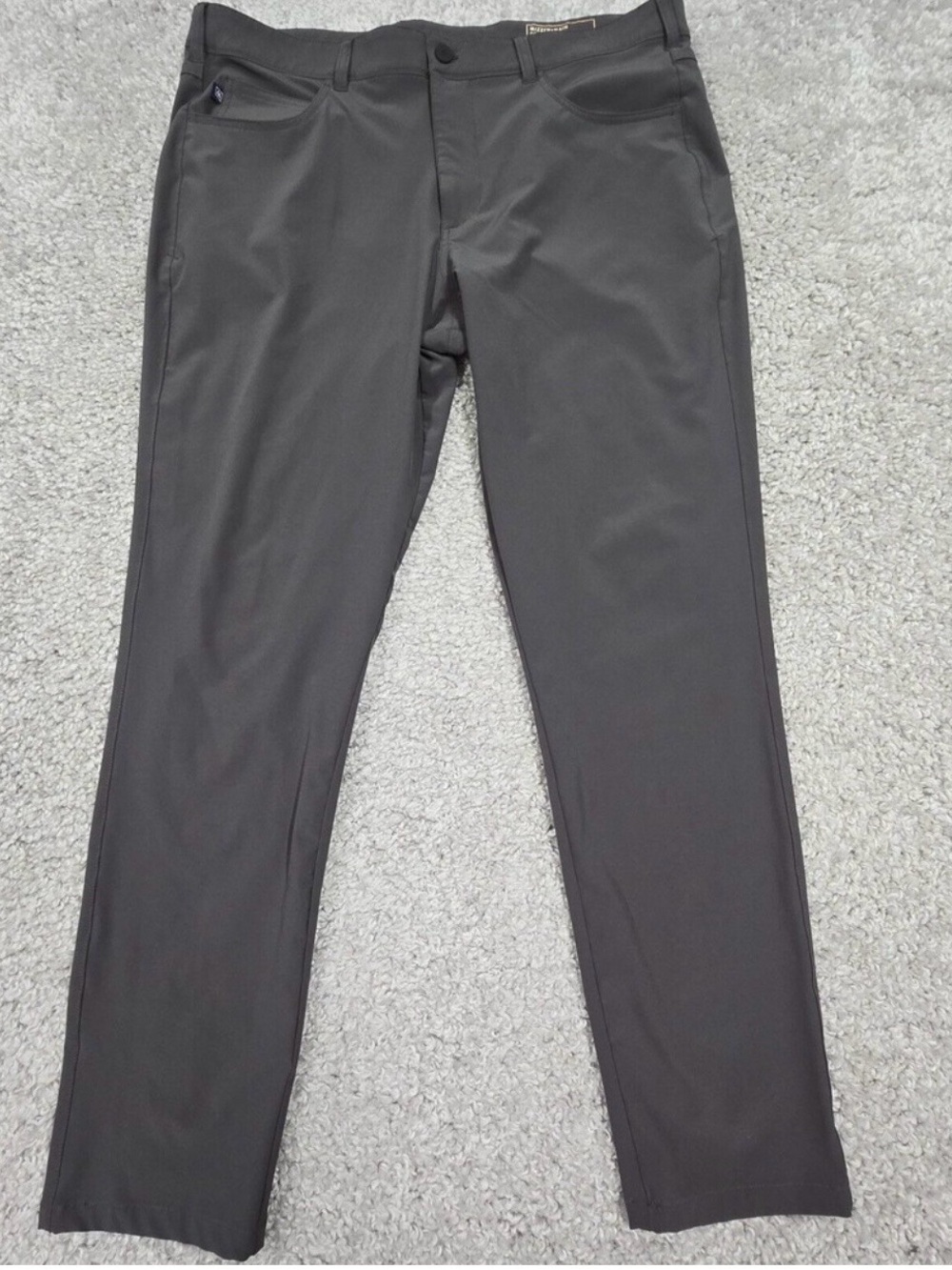 Mizzen+Main‎ Mens Helmsman Pants Gray Slim Performance Stretch Size 38x32 Office